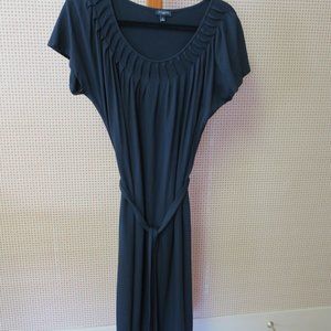 Talbots Black Cuff Sleeve Shift Dress LP